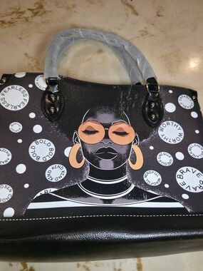 Afroyla "Fahari" Monochrome Leather Handbag